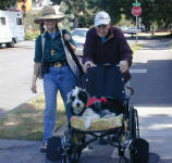 Papa pushing Cooper