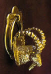 Ibex Small Door Knocker. side view