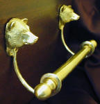 Bear Brackets with 5/8" Towel Rod, side view