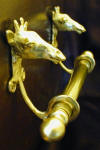 Giraffe Brackets with 5/8" Towel Rod, side view