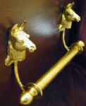 Llama Brackets with 5/8" Towel Rod, side view