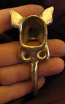 Brackets with 5/8" rod and finials, back view