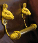 Rabbit Brackets with 5/8" Towel Rodm side view