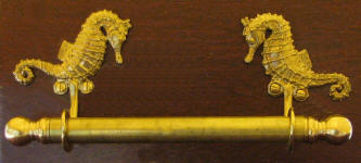 Seahorse Brackets with 5/8" Towel Rod