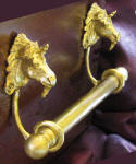 Unicorn Brackets with 5/8" Towel Rod, side view