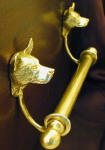 Australian Cattle Dog Brackets w/ 5/8" Towel Rod, side view