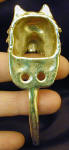 Australian Terrier Bracket for Towel Rod, back view