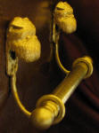 Brussels Griffon, natural ears, with 5/8" rod and finial, side view