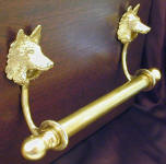 Belgian Sheepdog Brackets with 5/8" Towel Rod, side view