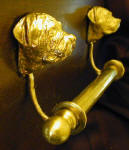 Bullmastiff Bracket with 5/8" rod and finial, side view