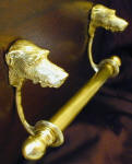 Irish Wolfhound Brackets with 5/8" Towel Rod, side view