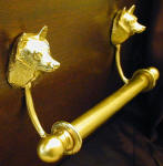 Schipperke Brackets with 5/8" Towel Rod, side view