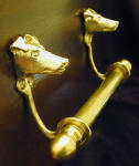 Smooth Fox Terrier Bracket with 5/8" rod and finial, side view
