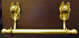 Siberian Husky Brackets with 5/8" Towel Rod