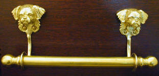 Tibetan Spaniel Brackets with 5/8" Towel Rod