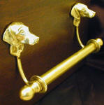 Vizsla Brackets with 5/8" Towel Rod, side view