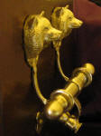 Samoyed Duet Door Knocker, side view