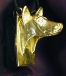 Basenji Clicker Pendant, side view