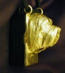 Beardie Clicker Pendant, side view