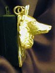 Belgian Sheepdog Clicker Pendant, side view