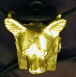 Welsh Corgi Clicker Pendant, top view