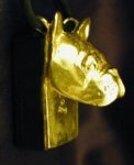 French Bulldog Clicker Pendant, side view