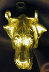 Great Dane (natural ears) Clicker Pendant, top view