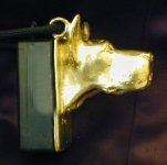 Great Dane (cropped ears) Clicker Pendant, side view
