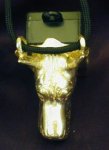 Great Dane (cropped ears) Clicker Pendant, top view