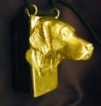 Golden Retriever Clicker Pendant, side view