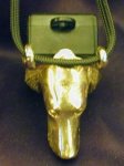 Gordon Setter Clicker Pendant, top view