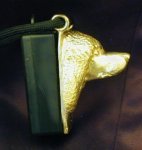 Irish Water Spaniel Clicker Pendant, side view