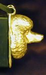 Standard Poodle Clicker Pendant, side view