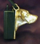 Rhodesian Ridgeback Clicker Pendant, side view