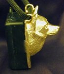 Schipperke Clicker Pendant, side view