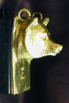 Shiba Inu Clicker Pendant, side view