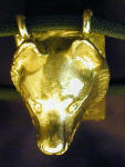 Siberian Husky Clicker Pendant, top view