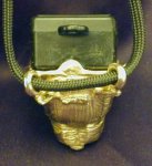 Yorkie Clicker Pendant, top view