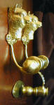 Alpaca Door Knocker, side view