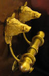 Wild Boar Duet Door Knocker, side view