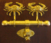 Blue Crab Duet Door Knocker