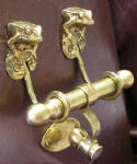 Frog Duet Door Knocker, side view