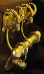 Ibex Duet Door Knocker, side view