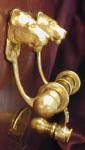 Lioness Duet Door Knocker, side view