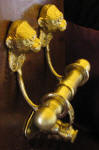 Monkey Duet Door Knocker, side view