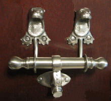 Otter Duet Door Knocker, satin nickel plating