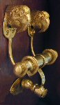 Macaw Duet Door Knocker, side view