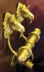 Unicorn Duet Door Knocker, side view