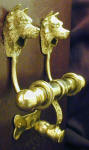 Australian Terrier Duet Door Knocker, side view