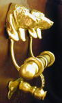 Basset Hound Duet Door Knocker, side view